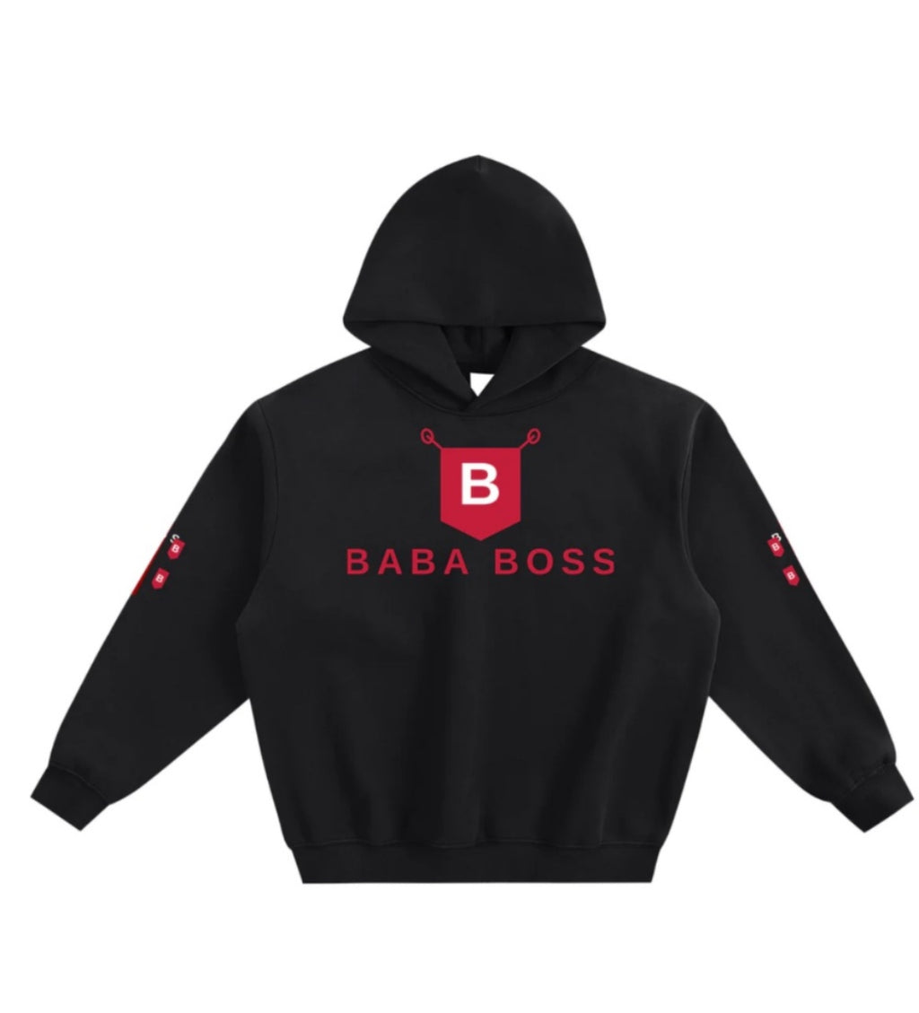 Baba Boss Black Fleece Hoodie
