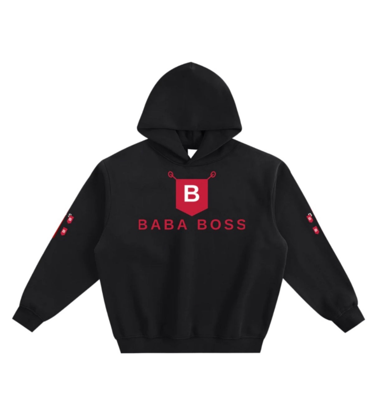Baba Boss Black Fleece Hoodie