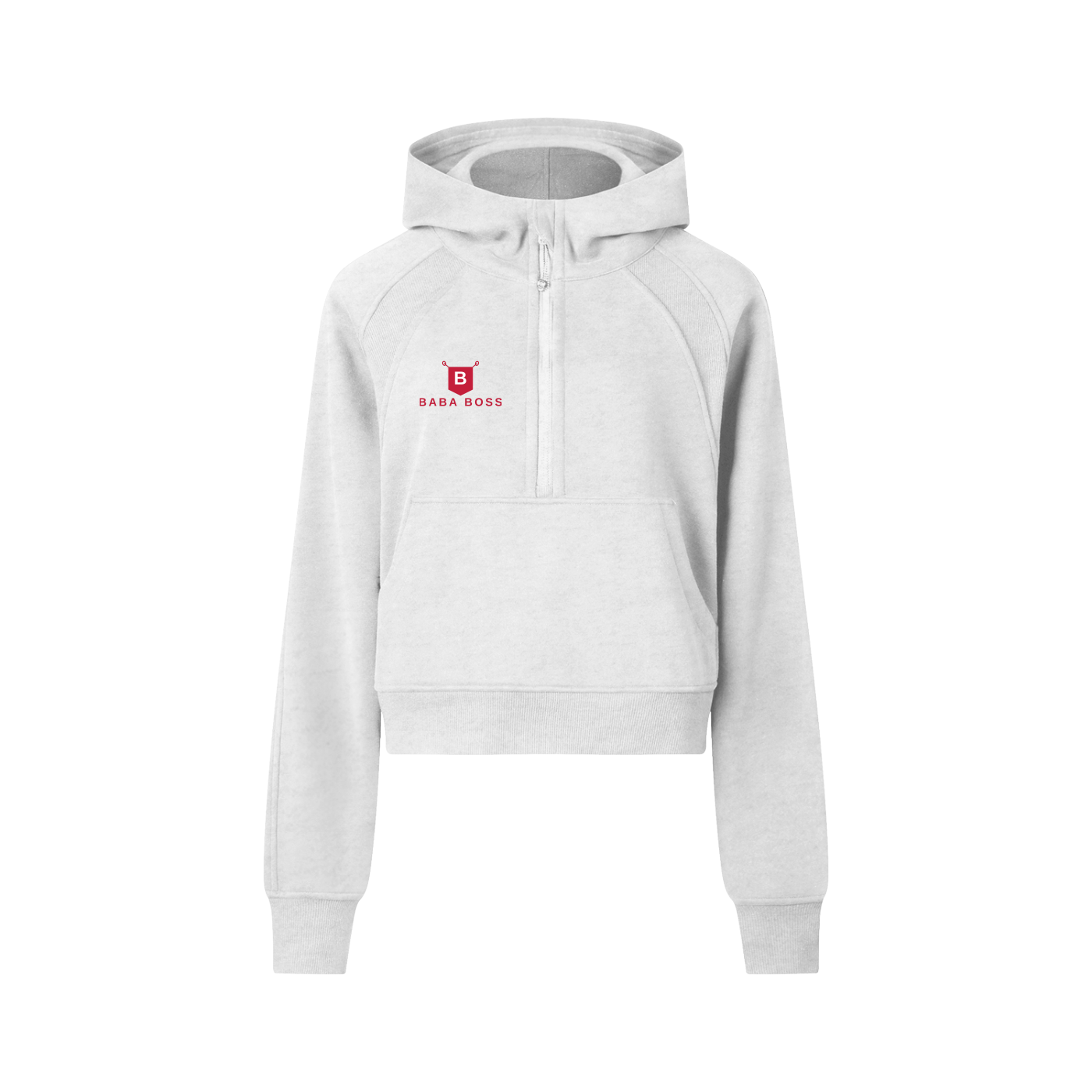 Cropped Half-Zip Hoodie